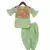 Pista Green Kurti and Dhoti with Embroidery Jacket