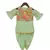 Pista Green Kurti and Dhoti with Embroidery Jacket