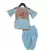 Sky Blue Kurti and Dhoti with Embroidery Jacket