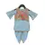 Sky Blue Kurti and Dhoti with Embroidery Jacket