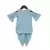 Sky Blue Kurti and Dhoti with Embroidery Jacket