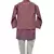 Purple Foil Printed Nehru Jacket with Kurta & Churidar