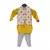 Multi Colour Bootie Nehru Jacket with Yellow Kurta & Pant
