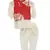 Red Embroidery Nehru Jacket with Kurta & Churidar