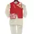 Red Embroidery Nehru Jacket with Kurta & Churidar