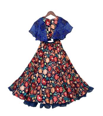 Multi Colour Embroidery Choli Lehenga 1