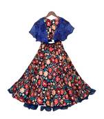 Multi Colour Embroidery Choli Lehenga