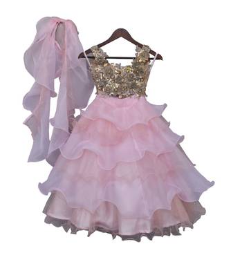 Purple Embroidered Organza Lehenga 3
