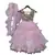 Beige Choli with Pink Organza Lehenga