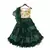 Beige Choli with Enbrel Green Organza Lehenga