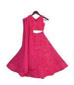 Pink embroidered Satin lehenga