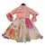 Peach Knotted Top with Ivory Printed Lehenga