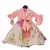 Peach Knotted Top with Ivory Printed Lehenga