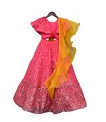 Pink embroidered Cotton lehenga