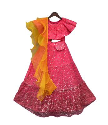 Pink embroidered Cotton lehenga 3