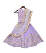 Light Purple Embroidery Choli with Lehenga