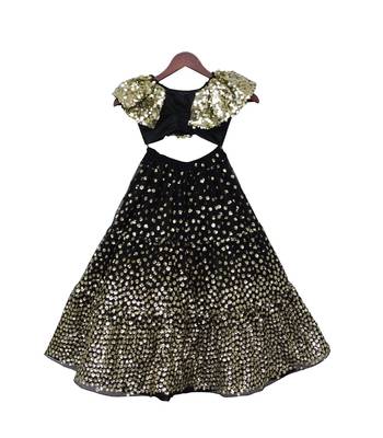 Black Sequins Embroidered  Lehenga  1
