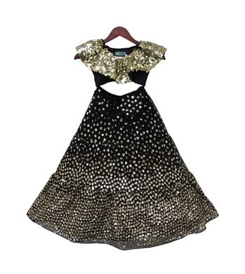 Black Sequins Embroidered  Lehenga  2