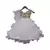 Beige Choli with White Organza Lehenga