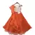 Sequence 3D Flower Choli with Orange Organza Lehenga