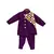 Purple Embroidery Ajkan with Pant