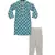 Funky Blue Print Kurta with Straight Pants