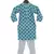 Funky Blue Print Kurta with Straight Pants