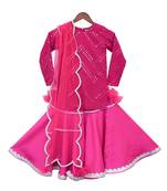 Pink Mirror work Kurti with Sharara