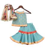 Cotton Foil Printed Kurti with Sharara & Printed Dupatta