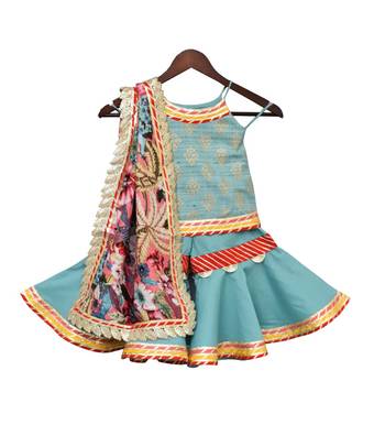 Cotton Foil Printed Kurti with Sharara & Printed Dupatta 2