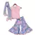 Pink Kurti with Printed Sharara