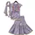 Purple Kurti with attached Phulkari Jacket & Sharara