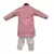 Pastel Pink Embroidery Jacket with Kurta and Pant