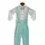 White Shirt with Susbenders and Acqua Pant