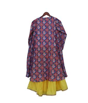 Patola Print Long Shrug with Sharara Set 2