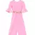 Pink Georgette Jumpsuit with Gold Sequence Belt