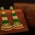 Green Brass Long Hanging Earrings with Meenakari Beaded Wedding
