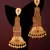 Brass Long Hanging Earrings with Meenakari Beaded Wedding