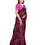 Purple printed cotton silk saree with blouse