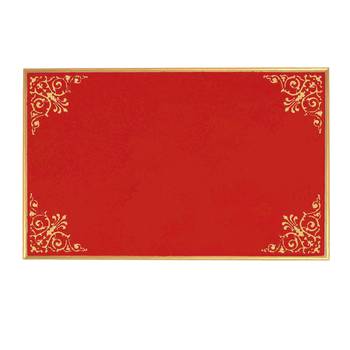 red Home Wooden Patala Pooja Chowki End Table navratri Puja Footstool Diwali decorations Gifts 24 x 15 x 4 Inch 3