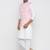 Men's  Pink Waistcoat Linen Solid Designer Nehru Jacket