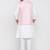 Men's  Pink Waistcoat Linen Solid Designer Nehru Jacket