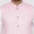 Men's  Pink Waistcoat Linen Solid Designer Nehru Jacket