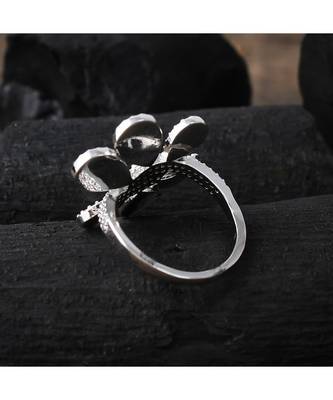 smart look  silverdesigner flower pattern delicate  ring 3