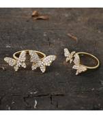 beautiful golden  butterfly design classy delicate cute ring