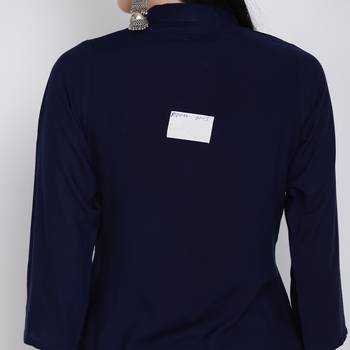 Navy-blue plain rayon ethnic-kurtis 5