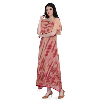Red printed georgette ethnic-kurtis 3