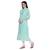 Green printed georgette ethnic-kurtis