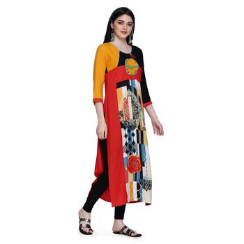 Red printed cotton ethnic-kurtis 4