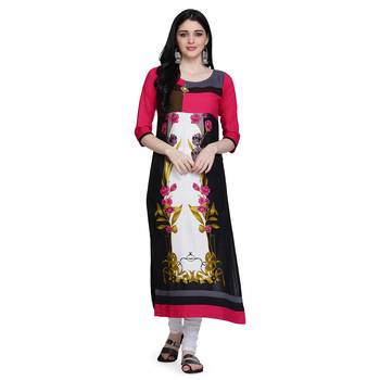 Red printed cotton ethnic-kurtis 1
